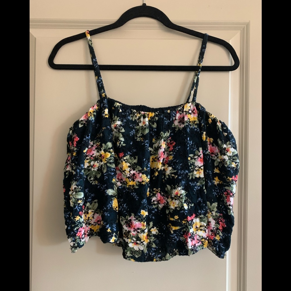 NWOT American Eagle Floral Crop Top Size S